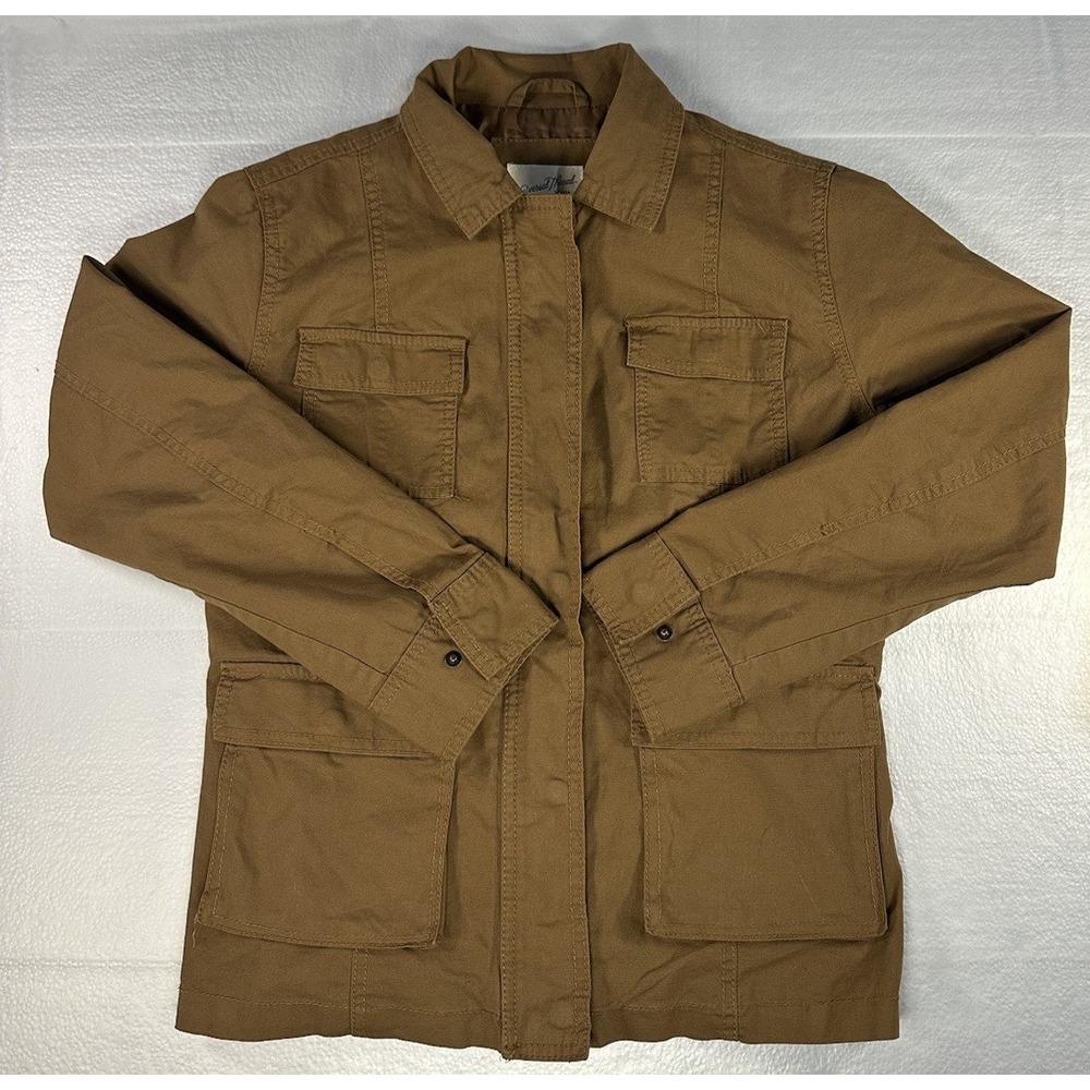 Universal Threads Utility Jacket Womens XS‎ Brown 100% Cotton Detroit Style Coat